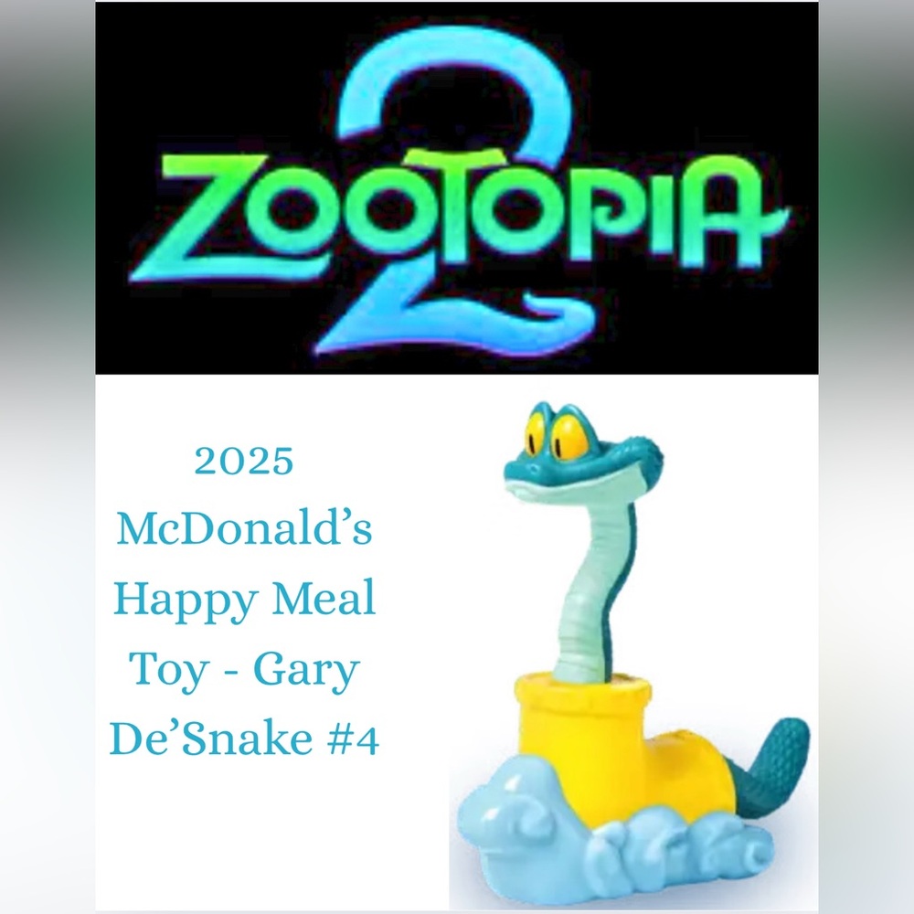 Disney’s Zootopia 2 2025 McDonald’s Happy Meal Toy - Gary De’Snake #4
